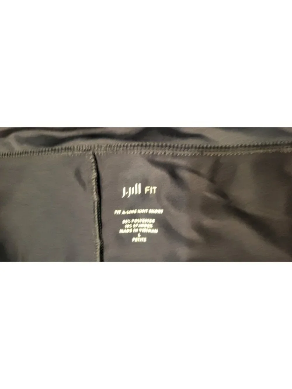 J Jill Fit A-line Knit Black Skort SZ Lp Elastic Waist Pull-on Skirt Shorts